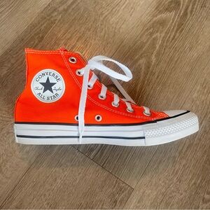 Converse Orange High Top Classic All Star Chuck Taylor Sneakers Women’s 6.5